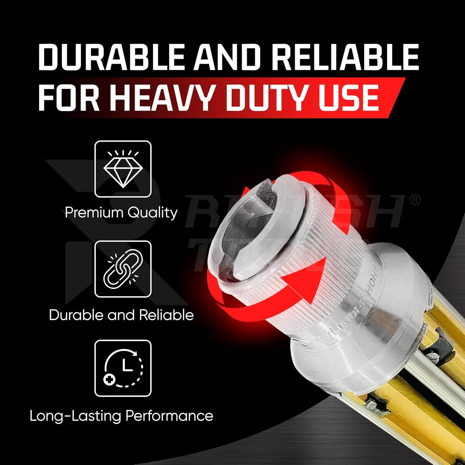 ylinder Hone Kit 2.5" to 5.5" with 4 Extra Carriers Adjustable Handheld Honing Machine Tool Kit with 16 Stones Sizes 4" x1/2" x1