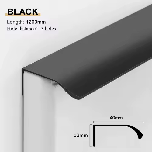 Gold Black Hidden Handles Long Kitchen Cabinet Pulls Drawer Knobs Aluminum Alloy Furniture Handles Cupboard Pulls Wardrobe Pulls - Image 11