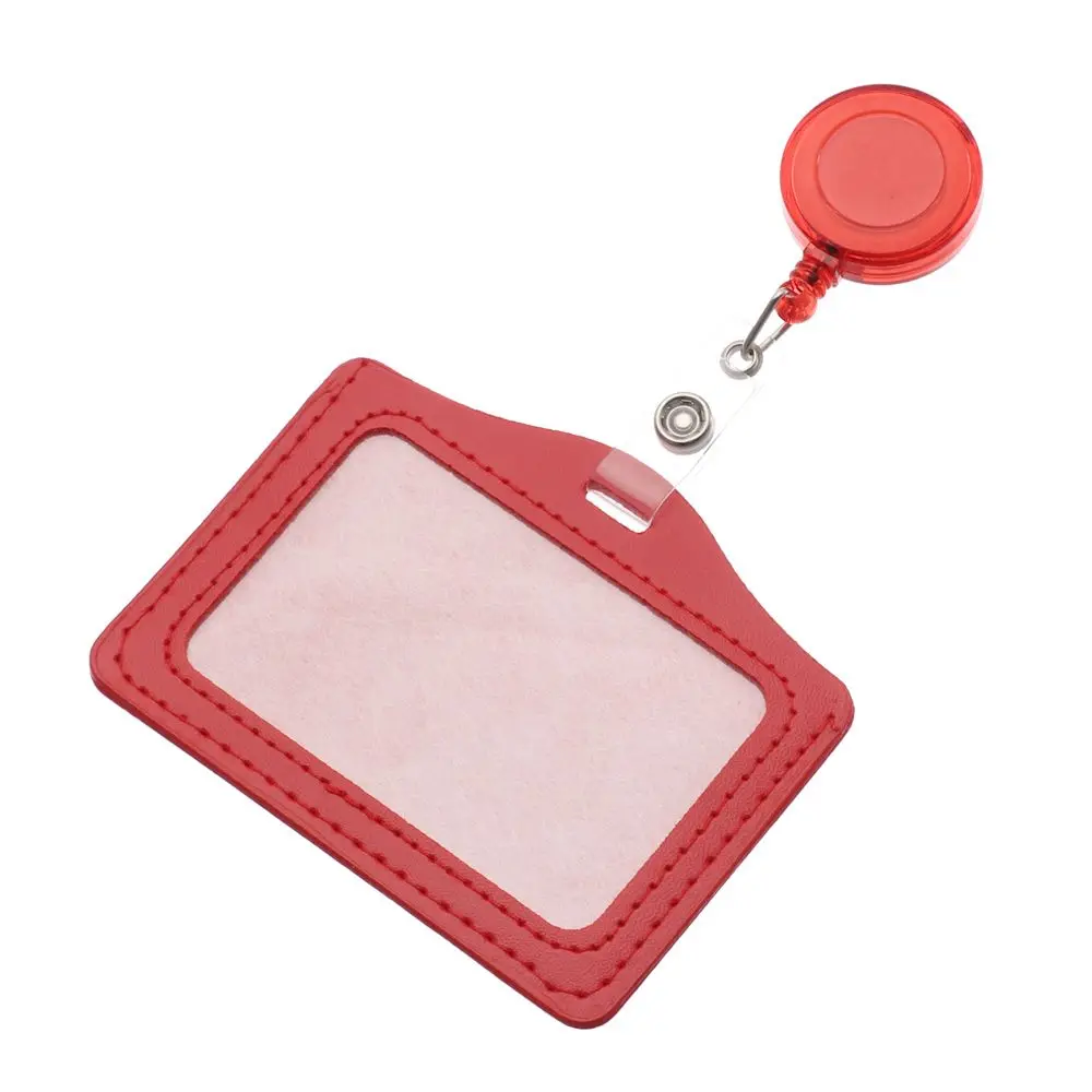 Porta carte d'identità con custodia per badge per forniture per ufficio da 12 colori con guscio protettivo con bobina retrattile