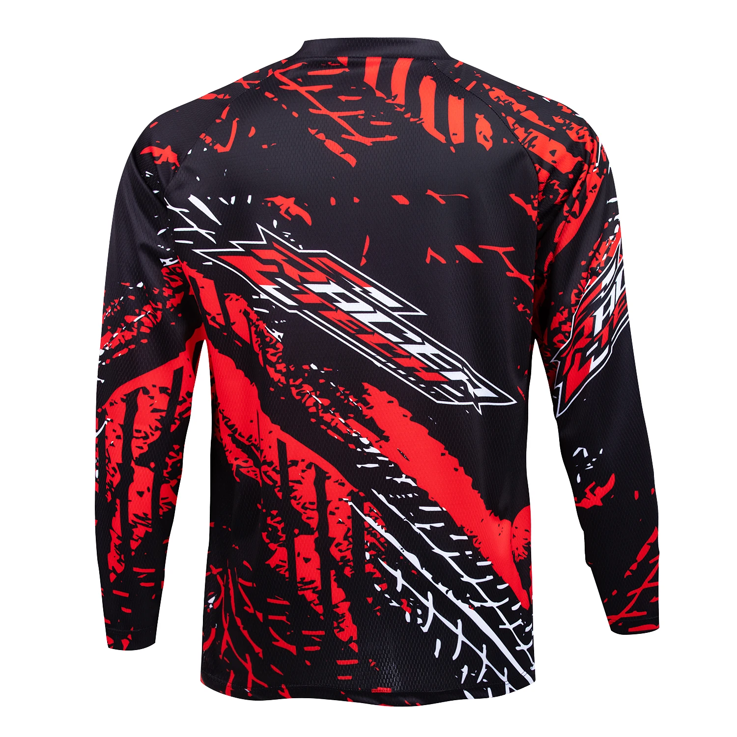 New Summer 2026 Motocross Shirt Men Black Red Breathable Mountain Bike MTB Long Sleeve Racing Bike Shirt Cycling Jersey