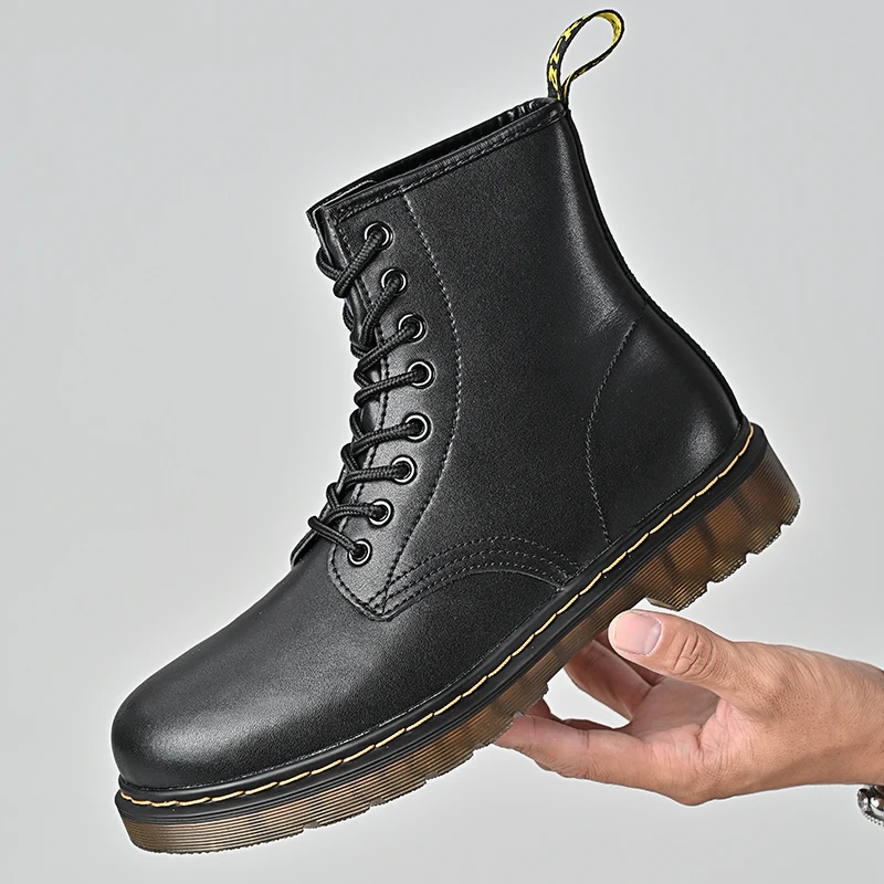 أحذية رجالية جديدة: أحذية تشيلسي للرجال، أحذية عصرية سهلة الارتداء بنقرة واحدة، أحذية جلدية قصيرة كبيرة الحجم قابلة للعكس، أصلية للرجال