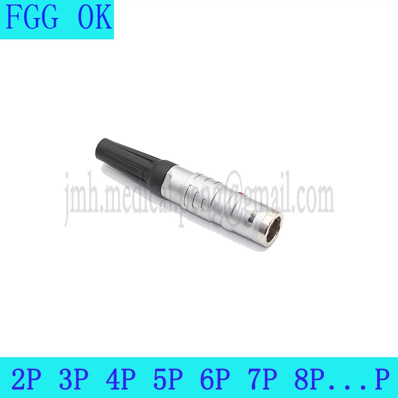 

Compatible FGG.0K 2 3 4 5 6 7 9 Pin Industrial Waterproof Metal Push-Pull Self-Locking Plug Connector For Data Transmission