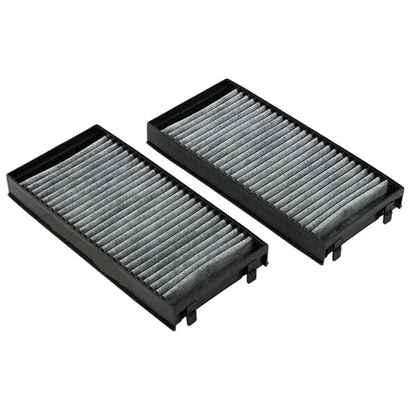 1Pair Car External Cabin Air Filter Element Suit for 2008-2018 BMW X5 X6 E70 F15 E71 F16 OEM NO 64119248294 64316945586