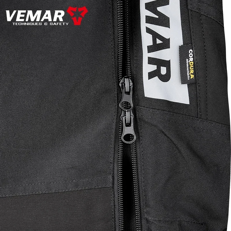 VEMAR-pantalones de desmontaje rápido para motocicleta para hombre, pantalones cálidos impermeables a prueba de viento, a prueba de caídas, cómodos, con cremallera, Invierno