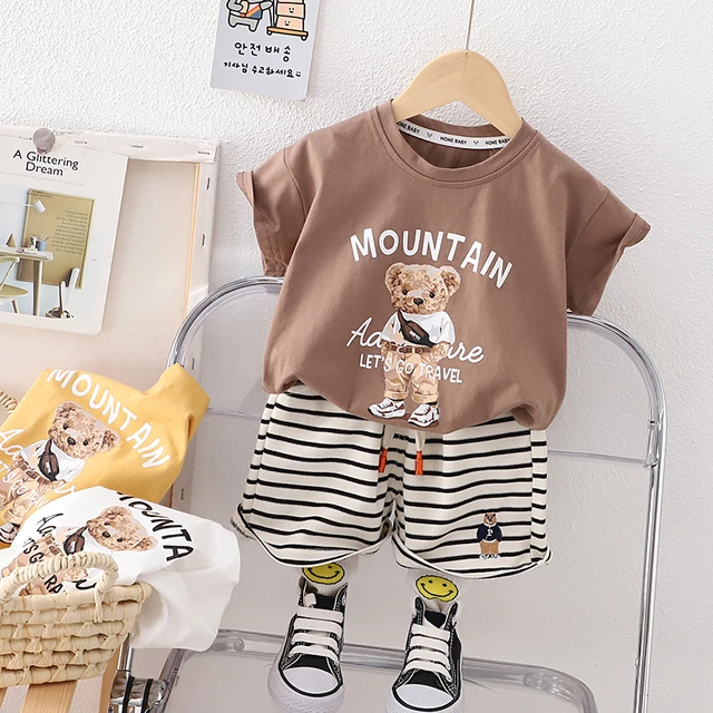 Summer Korean version baby boy clothing sets fashion baby girls Top shorts clothes suits handsome AliExpress 1501