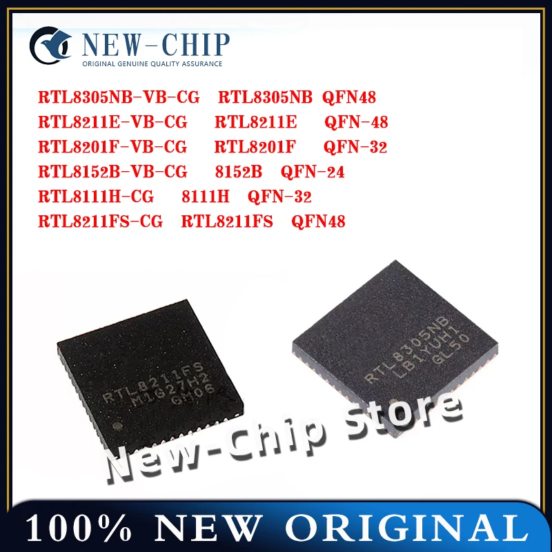 

2PCS/LOT RTL8305NB RTL8211FS RTL8211E QFN-48 RTL8201F RTL8111H 8111H QFN-32 RTL8152B 8152B QFN-24 New original