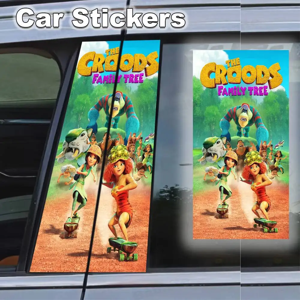 

Мультфильм C-Croods автомобильная B-стойка ПВХ наклейка водостойкая дверная стойка автомобиля украшение крутая наклейка наклейка