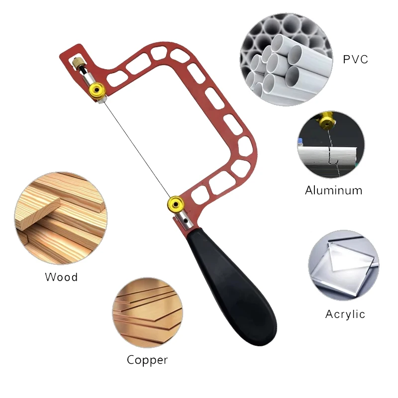 Jewelry Making As Shown Fret Saw Frame Curved Handle Hand Saw Precision Cutting Design Alloy Clamping Interface