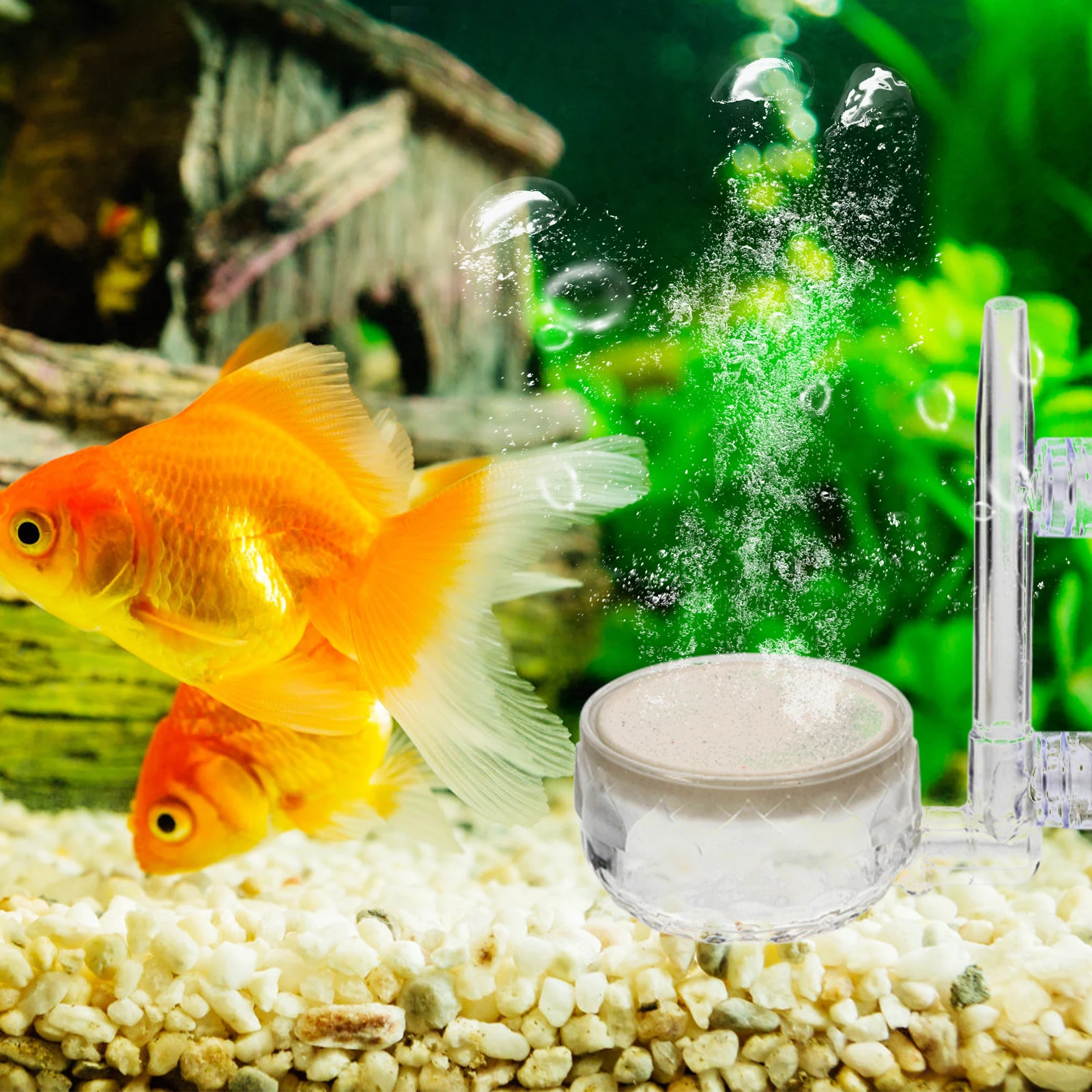 

Aquarium Air Stone Fish Tank Bubbler Durable Visual Air Diffuser Oxygen Enhancer for Hydroponic Plant Growth Fish Tank Accessory