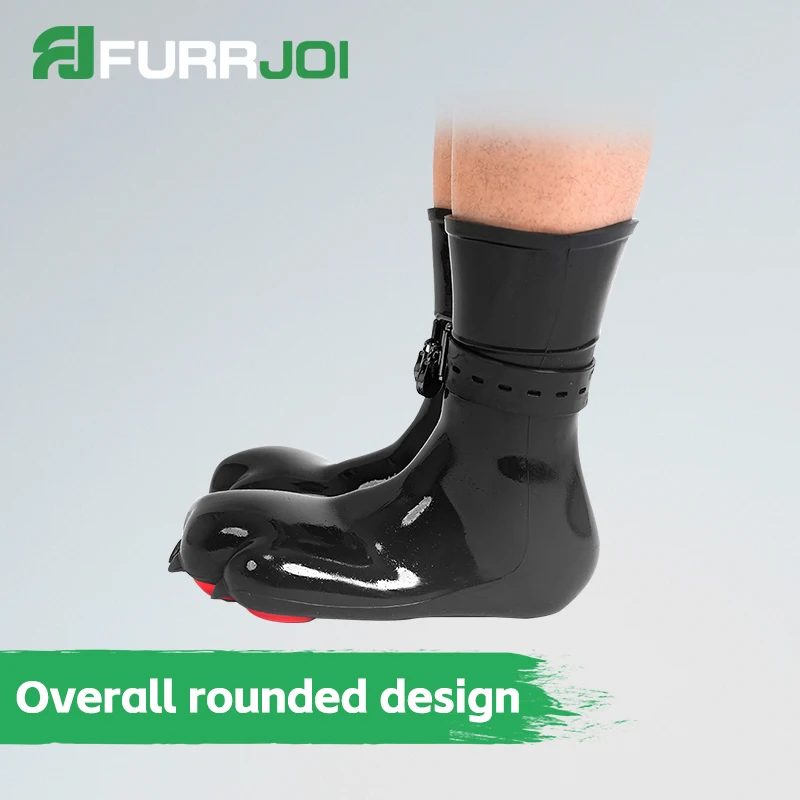 Furrjoi Silicone Furry Dog Feet with Lock Round Comic Toes Color Custom Available Cosplay Costumes with Belt Boots