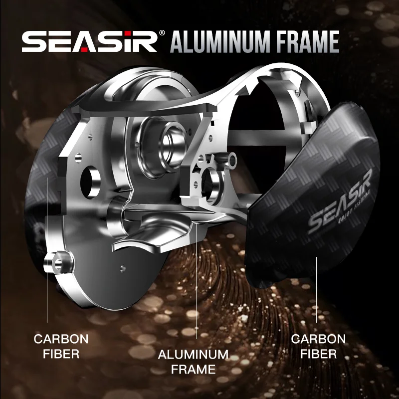 【ハイエンド】Seasir Salminus サルミナス　メタルボディ Seasir Salminus Metal Baitcasting Reel Aluminum Frame CNC Drag