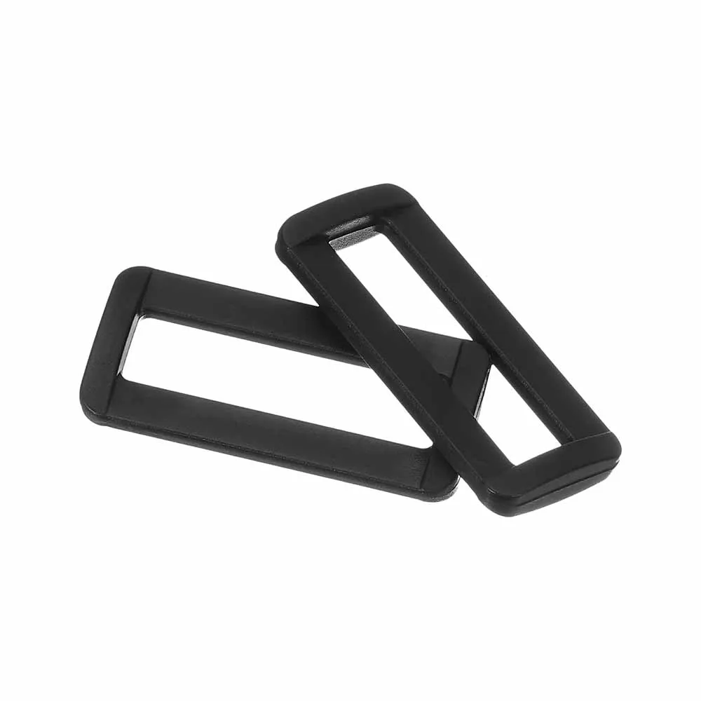 Anillos rectangulares de plástico, hebillas ajustables para bucles, correas para mochilas, accesorios, tamaño 15mm-50mm, 1-100 Uds.
