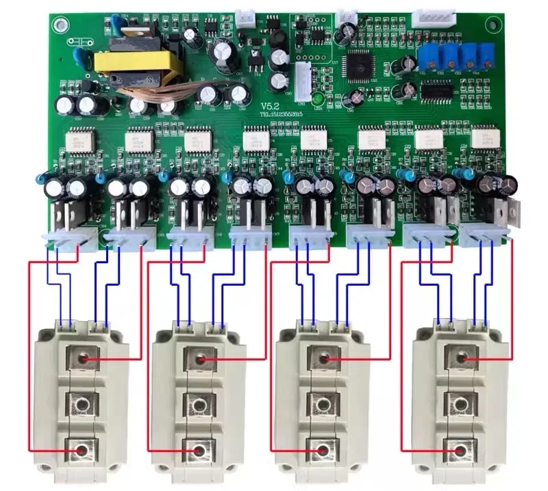 

Трехфазная плата драйвера модуля IGBT с четырьмя мостами, синусоидальной волной