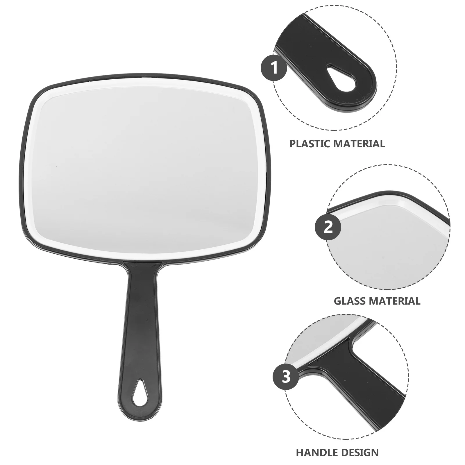 2Pcs Women Makeup Mirrors Portable Lightweight Handheld Compact Design Travel Vanity High Definition Clear Reflection