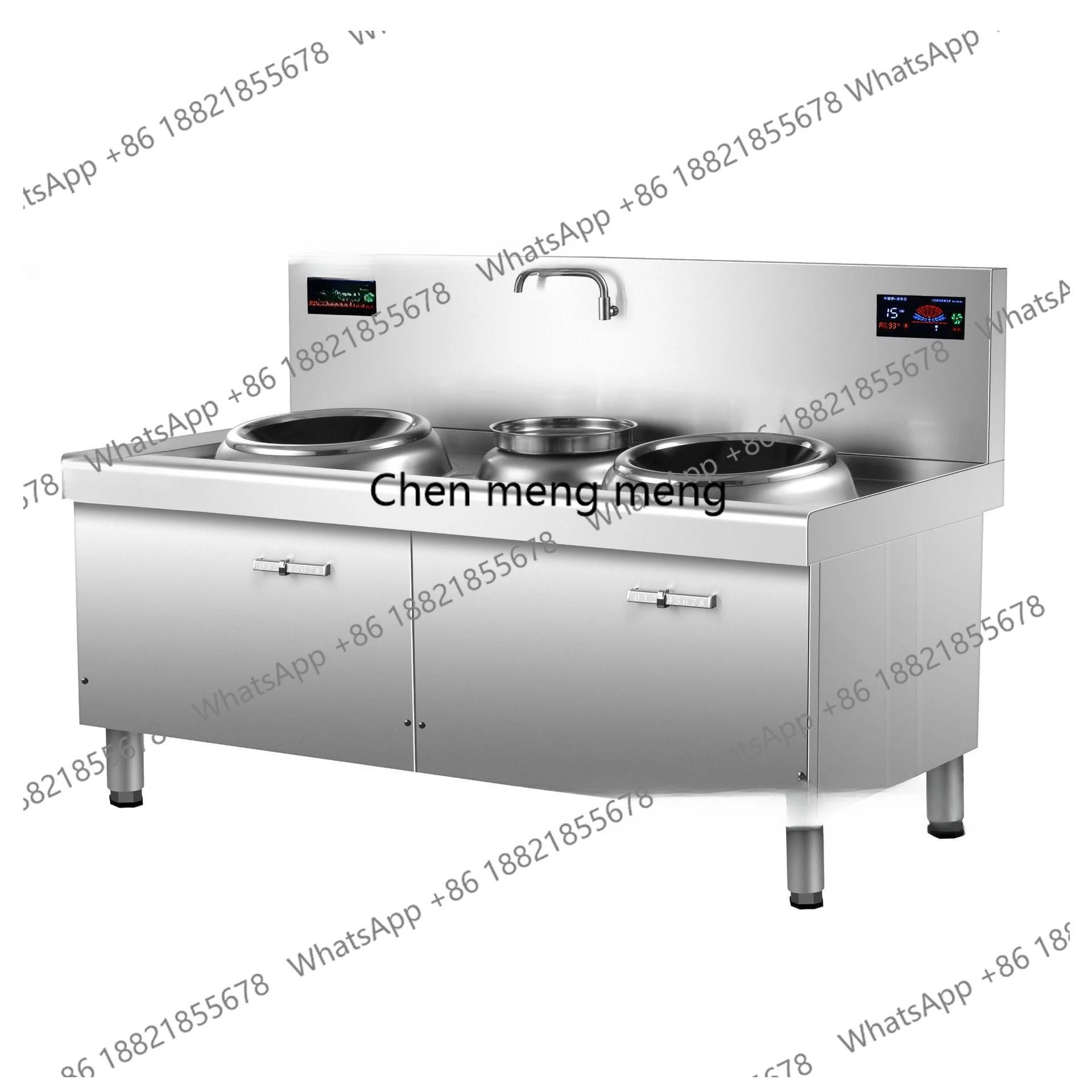 

Stainless Steel Induction Cooker for Canteens and Hotels, High-Power Dual-Burner Induction Stove, Electric Wok, Double Stove Top