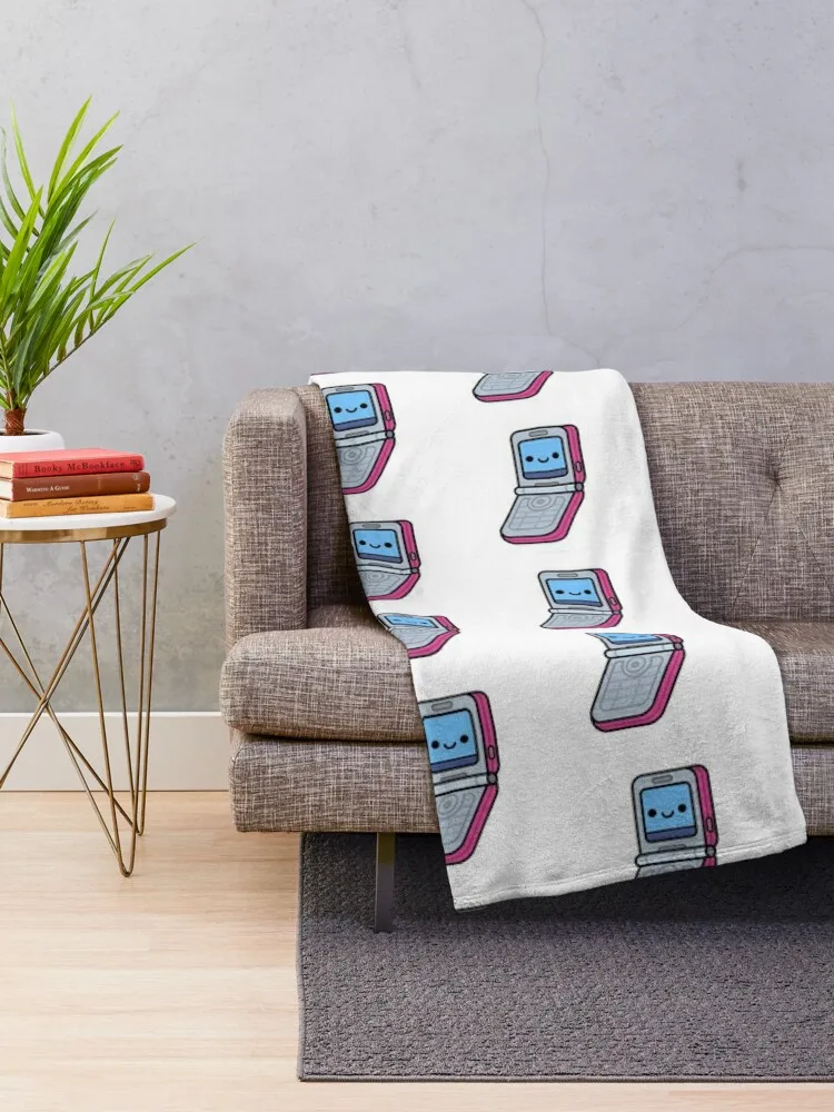 Flip Phone Throw Blanket Decorative Sofa Bed linens Large Decoratives Blankets