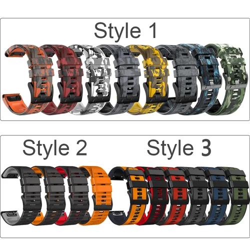 Imagen 2 del producto Correa de reloj inteligente de silicona Quickfit de 22mm y 26mm para pulseras Garmin Epix Gen 2 Instinct 2 Fenix 7X 7 6X 6 Pro 5 5X Plus