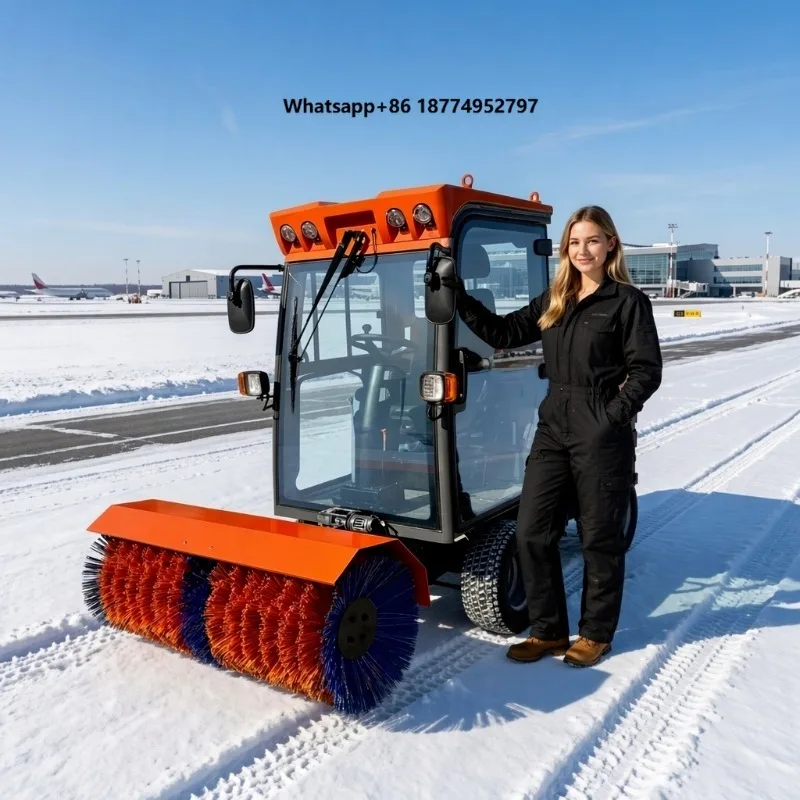 Professional 25HP 4WD Ride on Snow Remover 1400mm Sweeping Width 3-in-1 Snow Blower Plow Thrower for Commercial Use