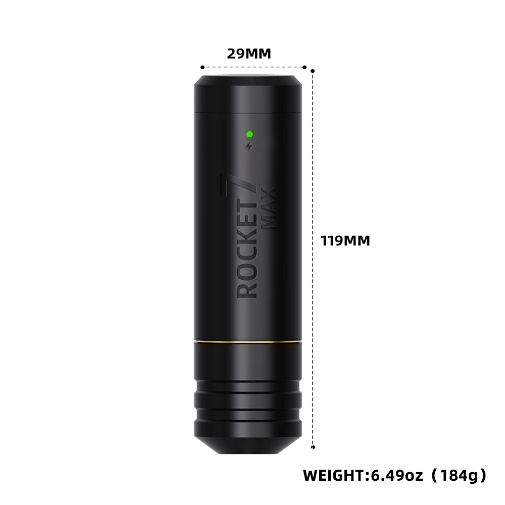 KISS OF DRAGON Tattoo Rocket-7 Machine Professional Rotary Pen Powerful Motor RCA Plug Linner&Rotary Shader Gun for Artist