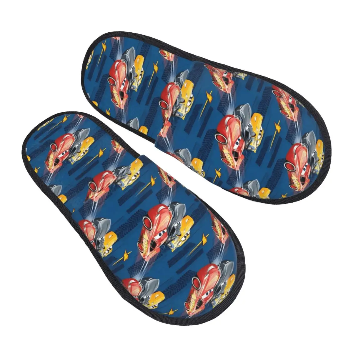 

Пользовательские гостевые тапочки Lightning McQueen для спальни, женские тапочки с автомобилями, домашние тапочки