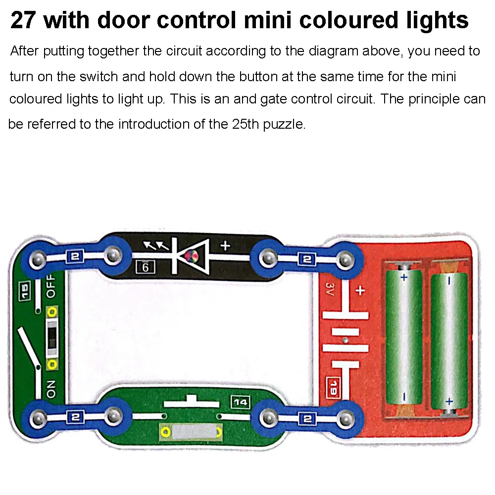 Science Experiments Kits Circuits Electronic For Kids 31 Piece Circuito Electrico niños For Children STEM Toys Science Kits New