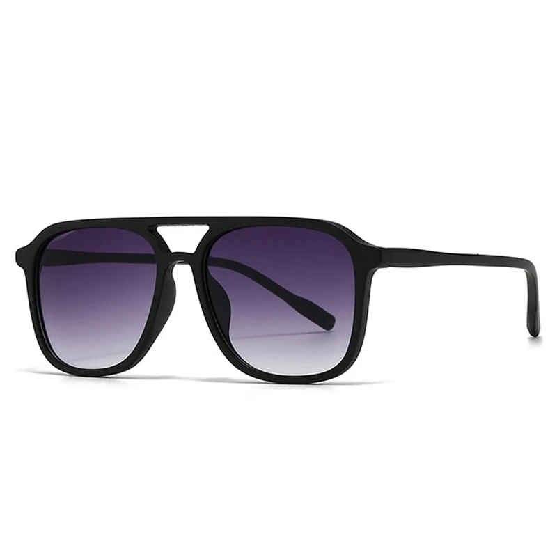 SO&EI Retro Doppel Brücken Männer Quadratische Sonnenbrille Mode Blau Grün Shades UV400 Frauen Trend Gradienten Sonnenbrille