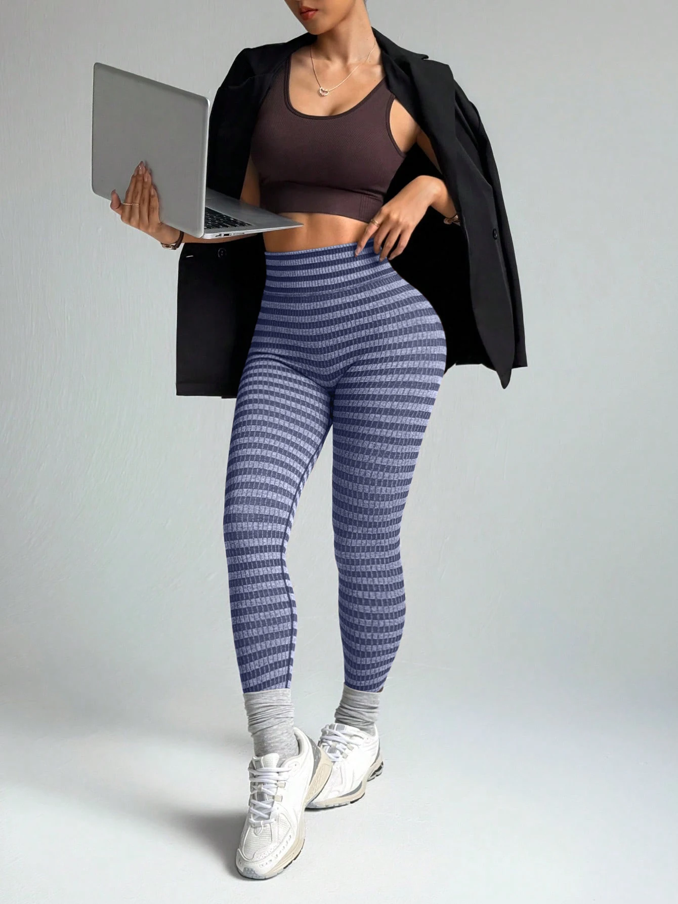 Damen-Sport-Leggings, nahtlose Yoga-Hose mit Bauchkontrolle, Sportbekleidung, Damen-Gym-Leggings, Damenhose, Fitness, Damenbekleidung – Detail 3