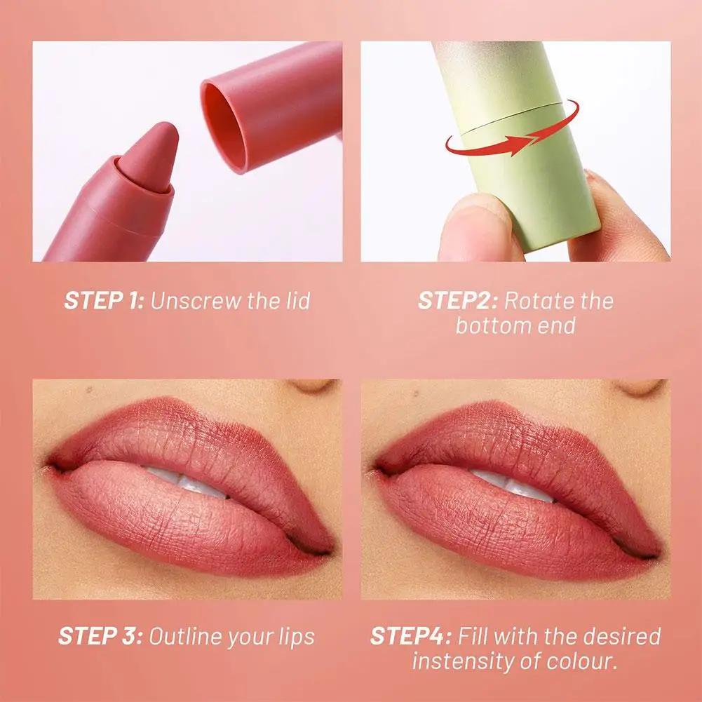 8-farbiger, mattierter Lippenwachs-Lipliner, hohe Farbwiedergabe, wasserfester Lipliner, langanhaltendes, feuchtigkeitsspendendes, glattes Lipliner-Lippen-Make-up