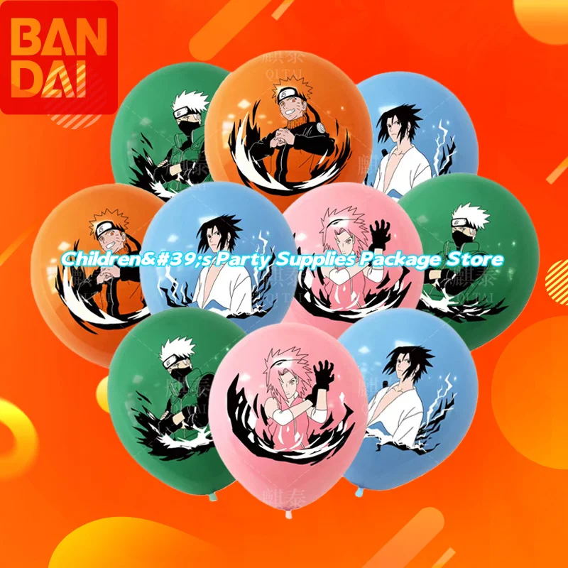 

3/6/18 шт. 12 дюймов Bandai NARUTO мультфильм, набор латексных шаров, для фестивальных вечеринок для мальчиков и девочек, детских душа, украшения для вечеринок
