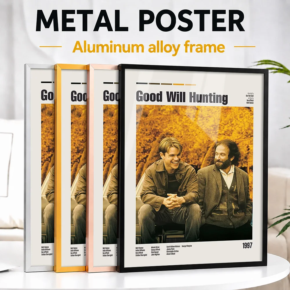 Impresión Metálica Enmarcada de la Película Good Will Hunting, Foto Personalizada, Estilo Narrativo Moody, Arte de Pared para Coleccionistas, Regalo para Cinefilos