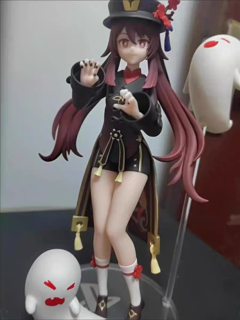 20cm Game Genshin Impact Hu Tao Anime  Figure Catoon Cute Kawaii Manga Statue Pvc Action Model Figure Collectible Toys Kids Gift