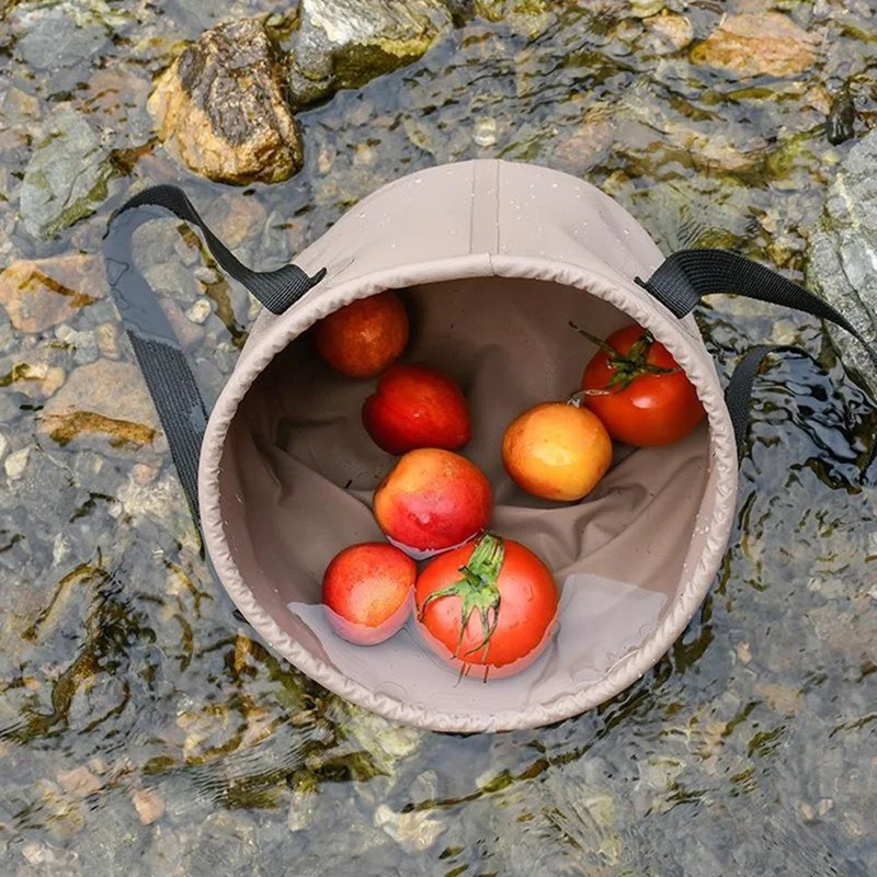 

ABKV-Camping Folding Bucket Multifunctional Portable Fishing Bucket Telescopic Vehicle-Mounted Water Bucket