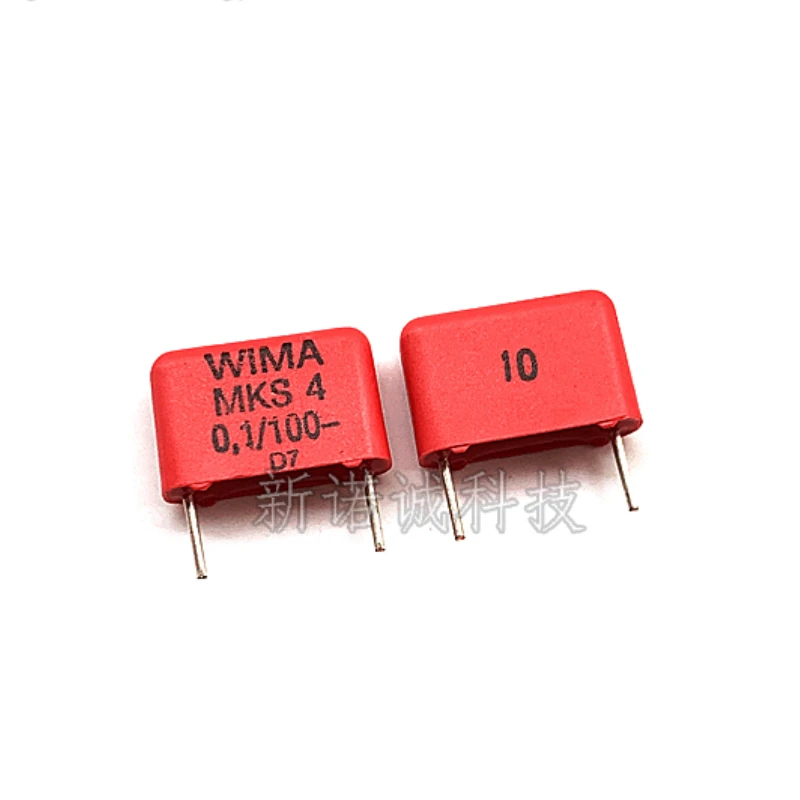 5 pces/50 pces alemanha wima 104 100v 0.1uf 100v 100nf 104k mks4 passo 10mm áudio capacitor de filme diy