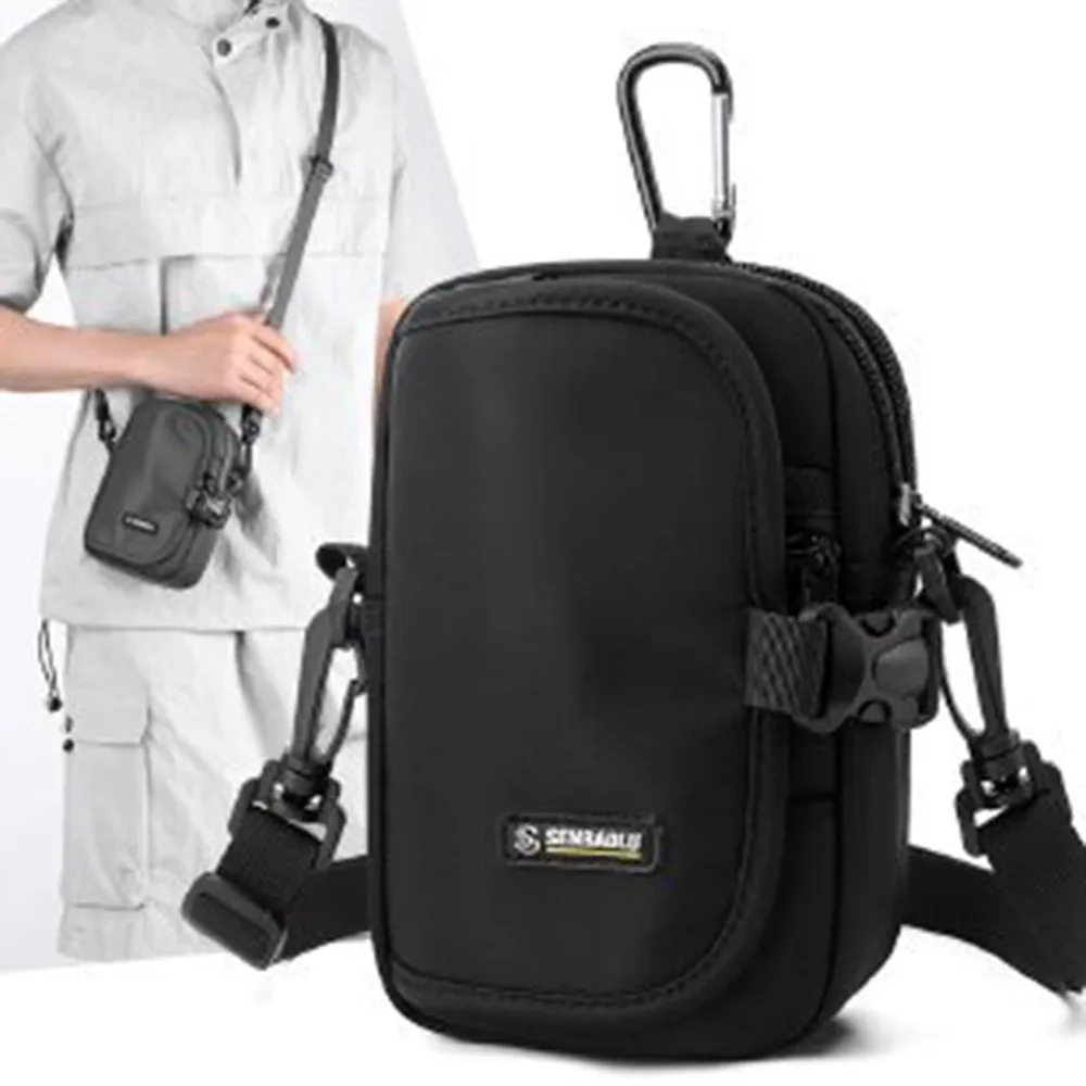 

Casual Men Crossbody Bag Large Capacity Multi-Pockets Small Shoulder Bag Square Multi-functional Phone Storage Bag Travel