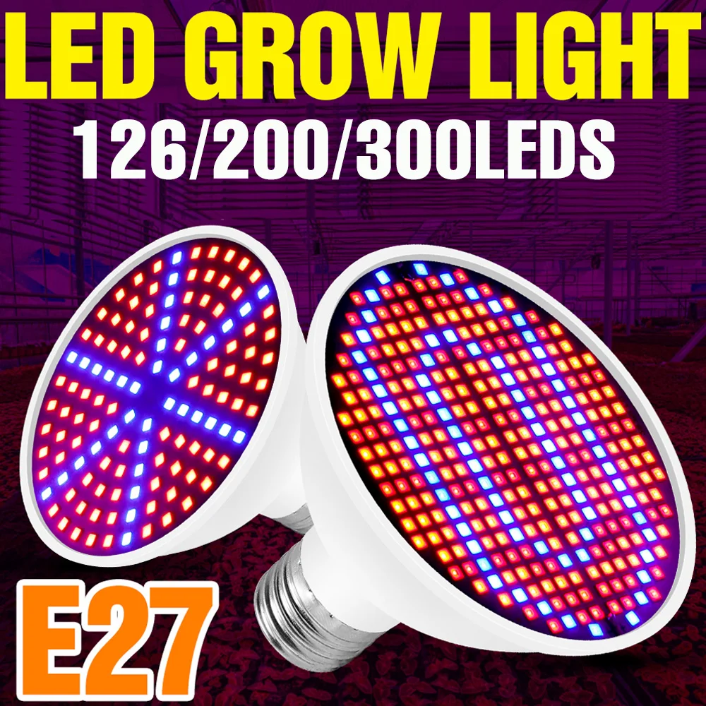 E27/E26 LED تنمو ضوء لمبة الطيف الكامل مصباح النبات صندوق النمو الداخلي زهرة الخضار العصارة زراعة أضواء AC85-265V