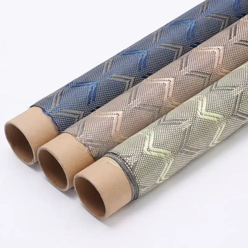 

3K 240g real carbon fiber double V-pattern fabric, pure carbon fiber or aramid blend fabric, black, yellow, blue 1m * 0.5/0.3m