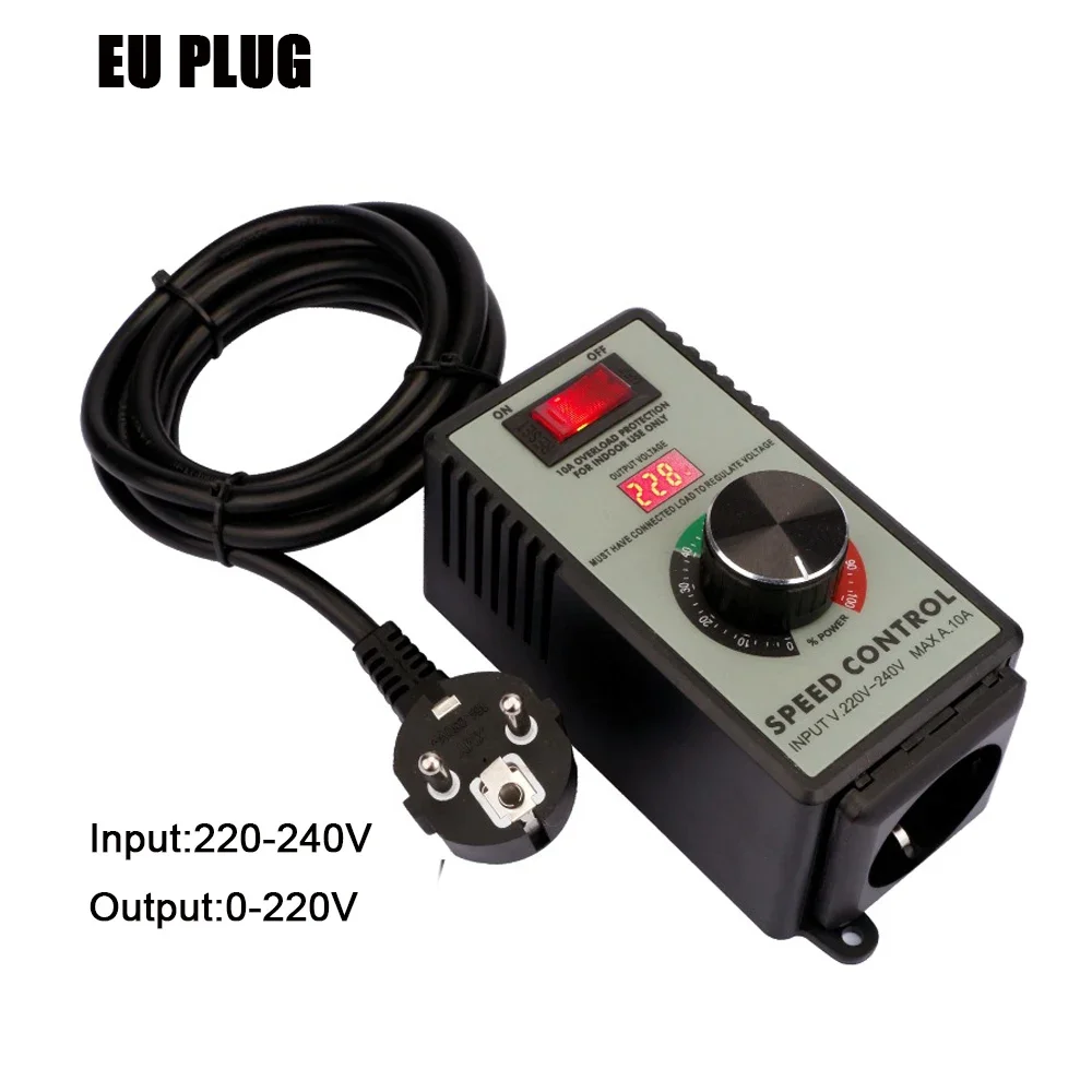 AC Motor Speed Controller Angle Grinder Governor Router Exhaust Fan Drill Polishing Machine Voltage Regulator LED Display 220V