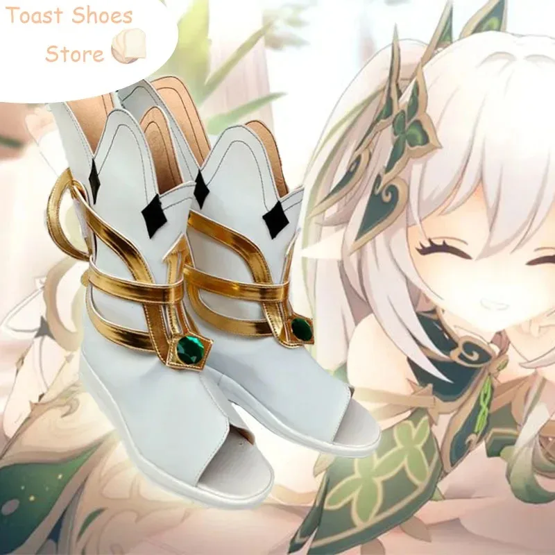 

ff34XT8Nahida GenshinImpact Реквизит для косплея Хэллоуин Карнавальные ботинки Обувь из искусственной кожи Костюм Реквизит @ XT6!