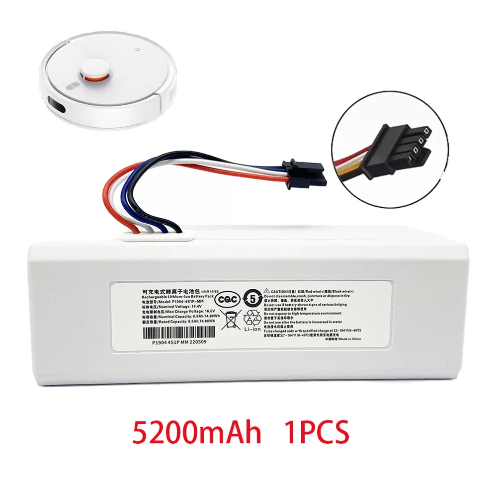 NIEUWE 14.4 V 12800 mah P1904-4S1P-MM Batterij Voor Xiaomi Mijia 1C STYTJ01ZHM Robot Vacuüm Mop Cleaner Accessoires batterij