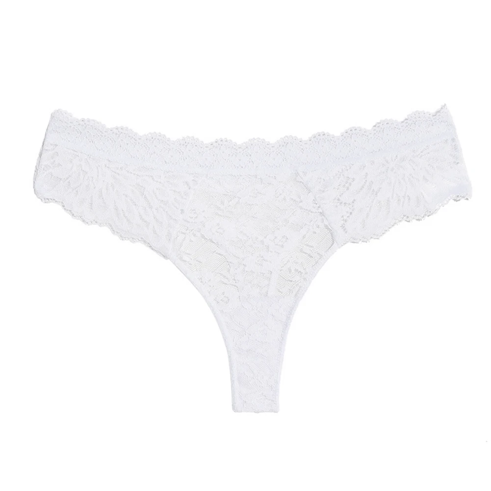Women Sexy G-String Thong Briefs Mesh See Through Underwear Sheer Lace Lingerie Low Waist Panties T-Back Exotic Underpants