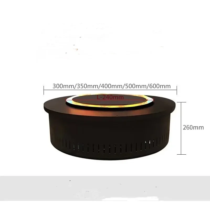 Door Round Shape Diameter 500mm  3D Water Steam Fireplace