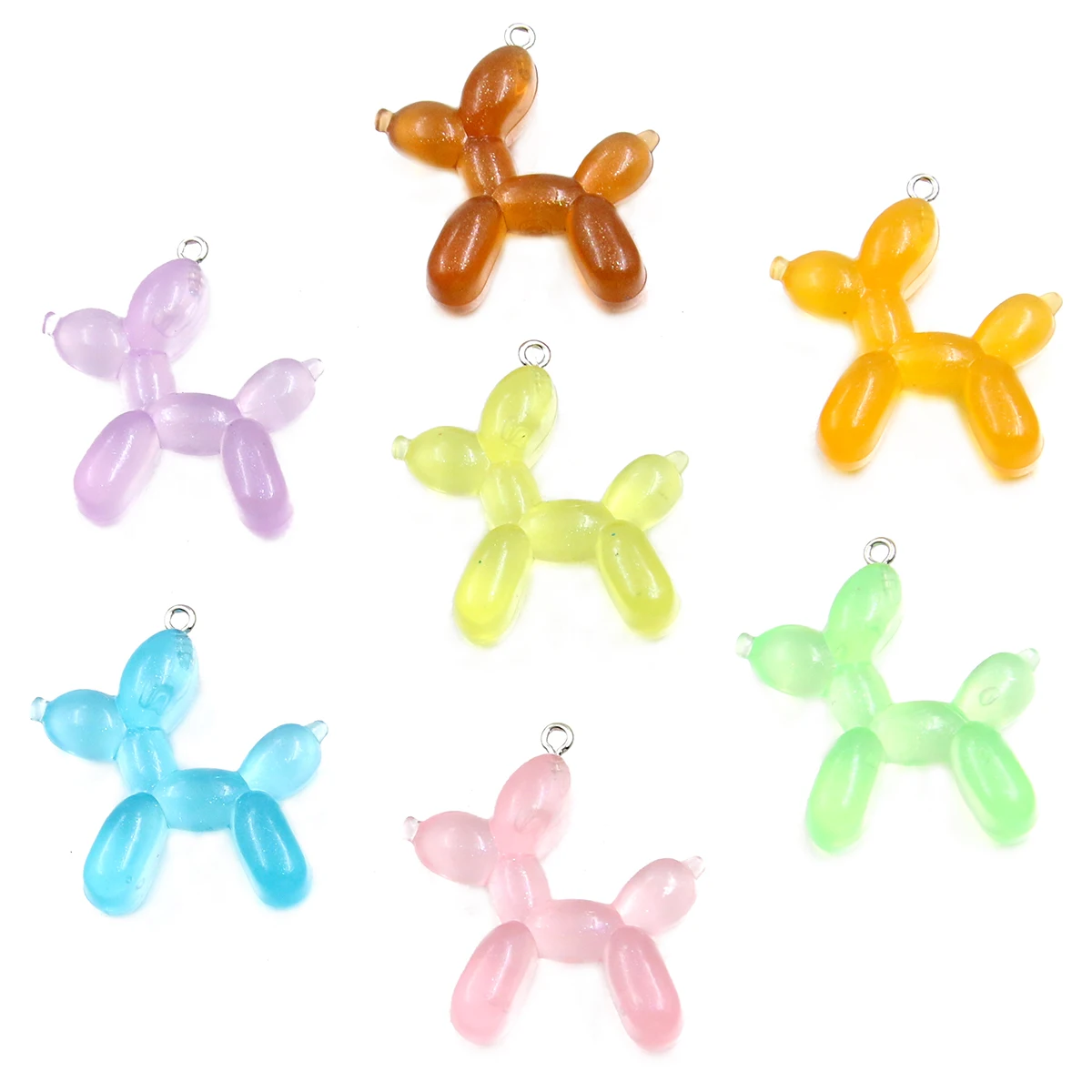 10 قطعة 7 النوى 35*38 مللي متر ريسينا ثلاثية الأبعاد الحيوان إنكانتوس بالاو كولوريدو بينجينتي دي كاو الفقرة brinco chaveiro لتقوم بها بنفسك جويا فولينج