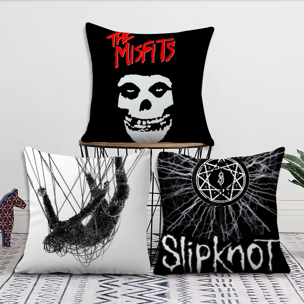 Band pillow cover Sofa living Printing Decoration Room Home S-Slipknot Office Coffee Shop Car Nordic Simplicity Cover