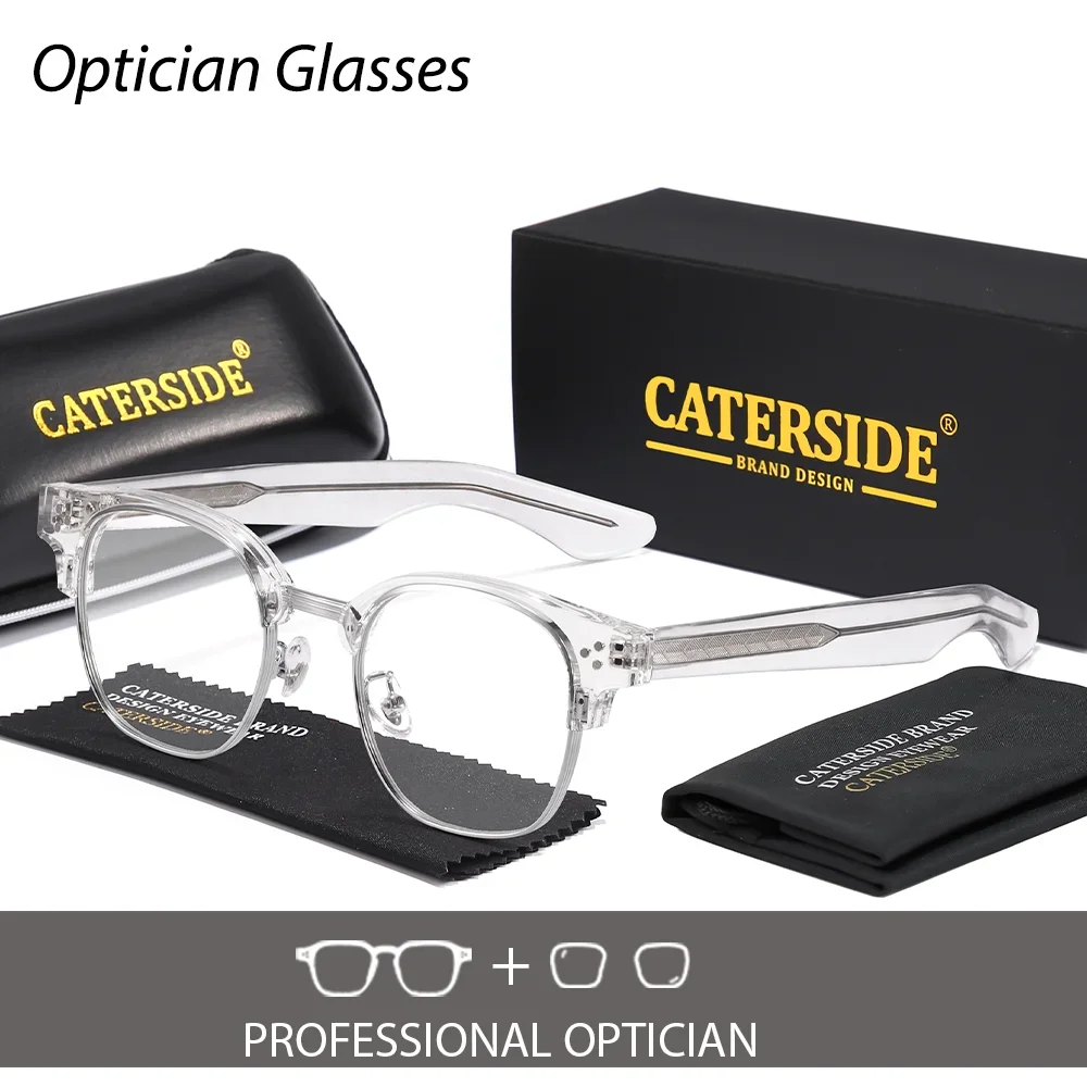 CATERSIDE Unisex Optical Glasses Customized Round Len 1.56 Refractive Index Prescription Glasses Classic Fashion Reading Glasses
