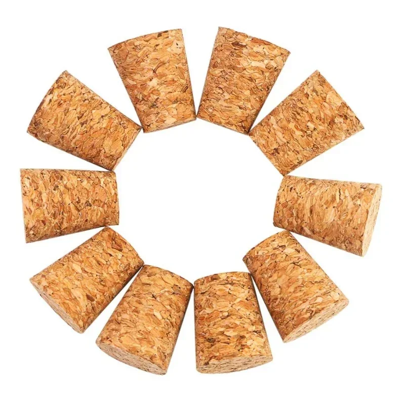 5/10 قطعة الفلين الخشب الناعم مدبب الفلين المقابس النبيذ مثبت زجاجي مانعة للتسرب زجاجة النبيذ الفلين النبيذ الفلين سدادات الحرف اليدوية الفلين