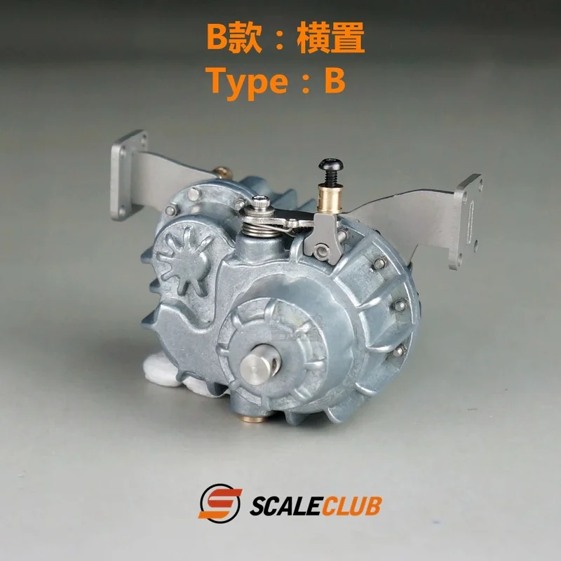 Scaleclub Model 1/14 Truck Mud Head Center Diff W Lock Transfer Case Dla Tamiya Scania 770S MAN Benz Volvo RC Trailer Wywrotka