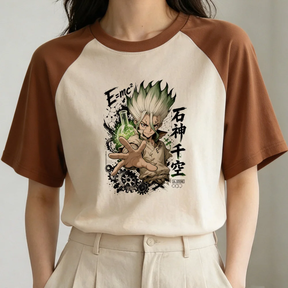 Dr Stone shirt shoujo funny korean fashion aesthetic cute 80s tshirt vintage meme Retro summer gyaru
