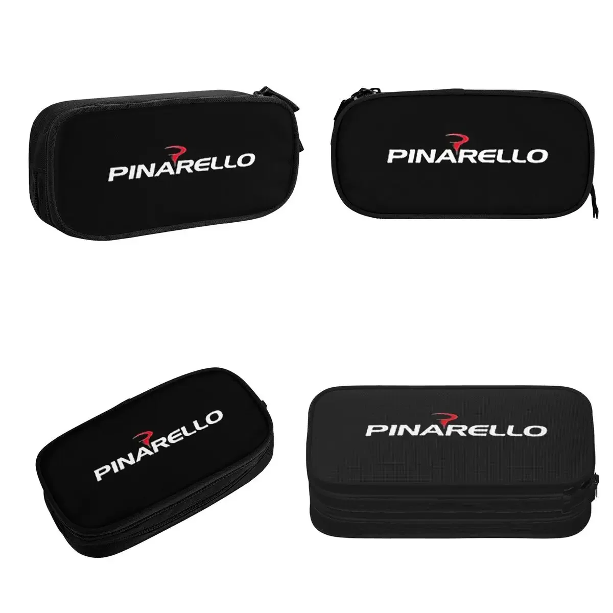 White Script Pinarello Bikes Pencil Cases Large Capacity Pen Bags Pen Box Pencil Pouch For Boys Girls Stationery School Office