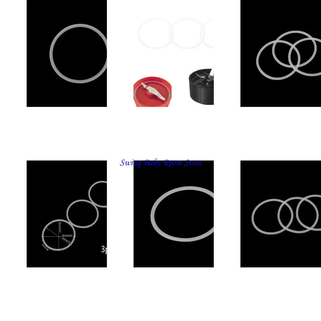 K1AD 3Pcs 7.8cm Rubber O Shaped Replacement Gaskets Seal Ring Part For Blender Juicer