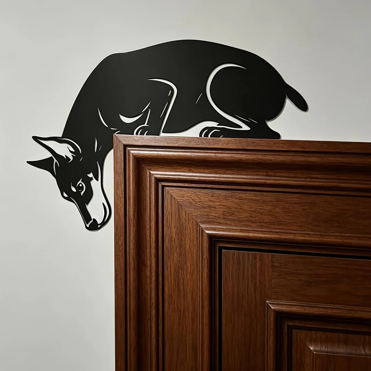 CIFBUY Doberman Metal Wall Art Iron Dog Hanging Decor Home Living Room Bedroom Accent Gift Ornament